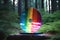 sunlight reflecting off a cd, creating rainbow hues