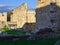 Sunlight and shadow on ancient wall. Roman Forum (Agora) ancient site, Monastiraki, Athens, Greece