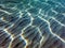 Sunlight Streaks on Rippled sandy Sea Bottom