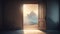 Sunlight streams through window onto empty domestic room flooring generated by AI