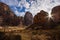 Sunlight throught Zion National Park USA