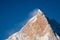 Sunlight on top of Masherbrum mountain peak in a morning, Goro I