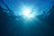 Sunlight underwater surface natural scene