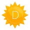 Sunlight vitamin icon, cartoon style