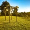 Sunlit Chuppah on a traditional wedding sunset