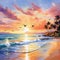 Sunlit Sandbars - Vibrant Watercolor Painting