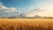 Sunlit Wheat Field In Realistic Rendering: Capturing The Beauty Of Nature