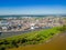 Sunny aerial view of the Tulsa downtown cityscape