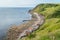 Sunny afternoon in Crovie, small village in Aberdeenshire, Scotland.