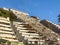 Sunny apartment buildings on hill mountain in ReÃ±aca coast