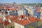 Sunny April day over modern Prague. Czech Republic