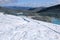 Sunny august day on the IGAN glacier. Polar Ural