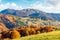 Sunny autumn afternoon mountain scenery