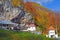 Sunny autumn day at pahomie monastery,valcea-romania