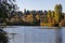 Sunny autumn day on the Snohomish River