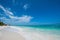 Sunny beach in mexican caribe