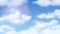 Sunny blue sky. Natural skies clouds with sun. Bright sunshine day, cloudy weather. Sunlight vector background