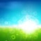 Sunny bright green blue vector background, green natural eco technology, green energy, spring summer abstract illustration