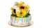 Sunny cheerful birthday cake.