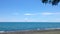 Sunny Clear Blue Sky Of Tropical Peaceful Beach Atmosphere Under The Shade Tree At The Village