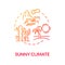 Sunny climate concept icon