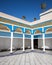 Sunny courtyard in Moroccan palace