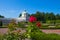 A sunny day in the Menshikov Park of St. Petersburg.