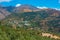 Sunny day at a mountain village at Greek island Crete