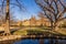 Sunny exteior view of the campus of Oklahoma State University