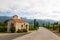 Sunny exterior view of the Castello di Amorosa winery