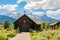 Sunny exterior view of the Chapel of the Transfiguration of Grand Teton National Park