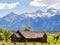 Sunny exterior view of the Chapel of the Transfiguration of Grand Teton National Park