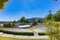 Sunny exterior view of the Chi Omega Greek Theatre of University of Arkansas