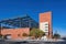 Sunny exterior view of the Greenspun Hall of UNLV