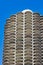 Sunny exterior view of the Marina City Goldberg