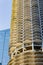 Sunny exterior view of the Marina City Goldberg