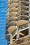 Sunny exterior view of the Marina City Goldberg