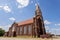 Sunny exterior view of the Saint Rose of Lima Catholic Church