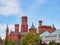 Sunny exterior view of the Smithsonian Castle