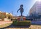 Sunny exterior view of the statue of University of Oklahoma