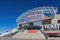 Sunny exterior view of the Thomas & Mack Center of UNLV