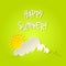 Sunny happy summer vector bacground card