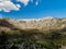 Sunny high angle view of the Ouray town