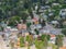 Sunny high angle view of the Ouray town