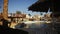 Sunny Hotel Resort with Blue Pool, Palm Trees and Sunbeds in Egypt