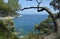 Sunny image of the spanish coast ocean and cliffs in the nature