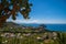 Sunny Italian Mediterranean coast, Ischia Island, sea view