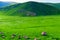 sunny landscape on a clear day of Armenia, landscape mountain green valley