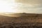 Sunny landscape of Tuscany fields in the autumn season