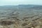 Sunny landscape view of dry desert near the dead sea in Israel